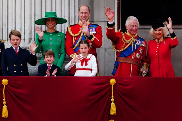 The King, Queen and the Waleses during the Trooping the Colour celebrations