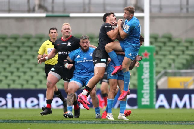 Saracens remain on course to defend their Heineken Champions Cup title after a win against the odds at Leinster
