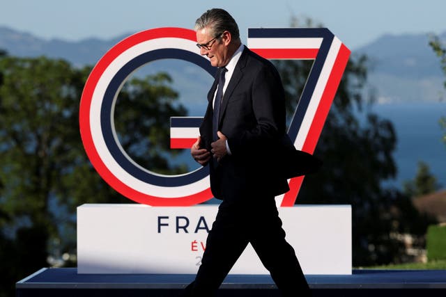 Prime Minister Sir Keir Starmer during the G7 summit in Evian, France