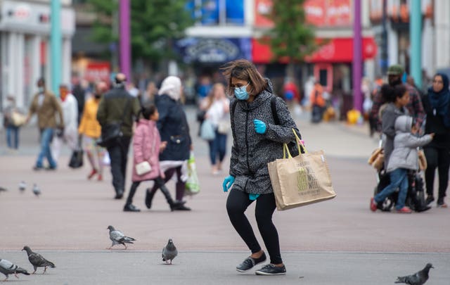 Shoppers on Humberstone Gate in Leicester