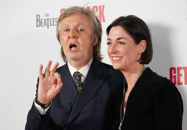  Sir Paul McCartney and his daughter Mary McCartney at a VIP screening in London for Beatles: Get Back