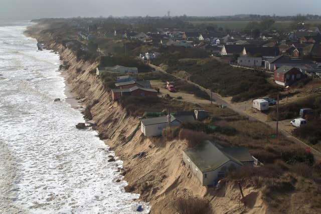 Coastal erosion in Norfolk