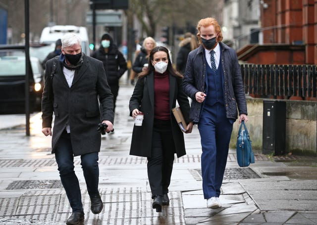 Stella Moris arrives at Westminster Magistrates’ Court