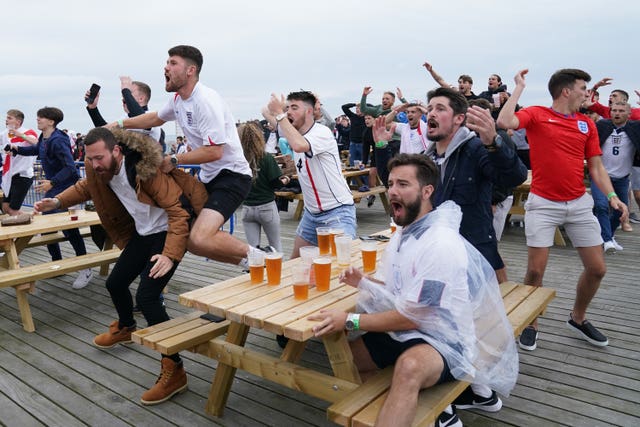 Fans watch England v Germany