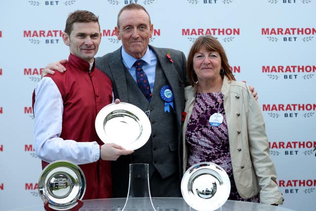 Robert Havlin with the November Handicap trophy