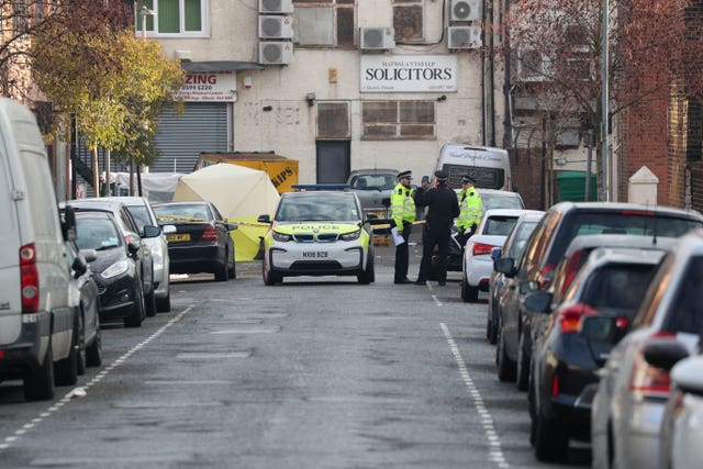 Police activity at the scene