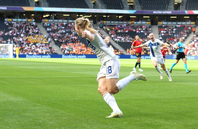 Linda Sallstrom opened the scoring for Finland in the first minute