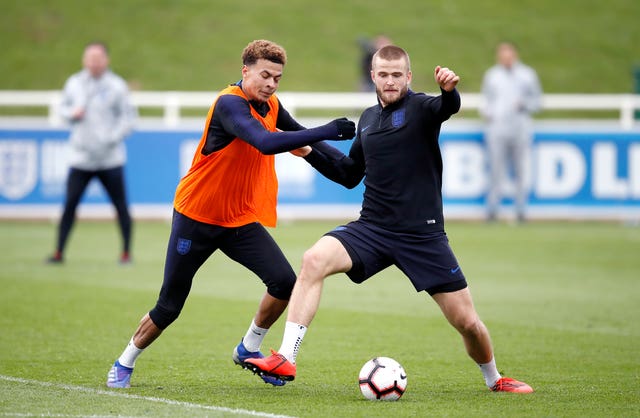 Dele Alli (left) is currently out of the England fold 