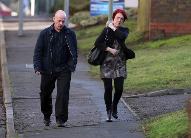 Tracy Lewis and brother Tony Benton who are the sister and twin brother of Private Sean Benton (Steve Parsons/PA)