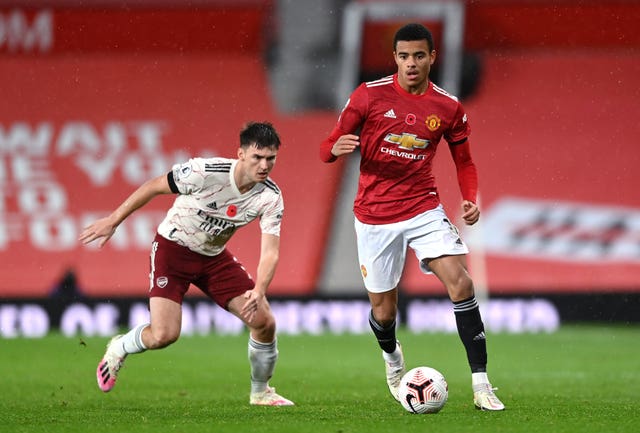 Mason Greenwood has played eight times for Manchester United this season, scoring twice