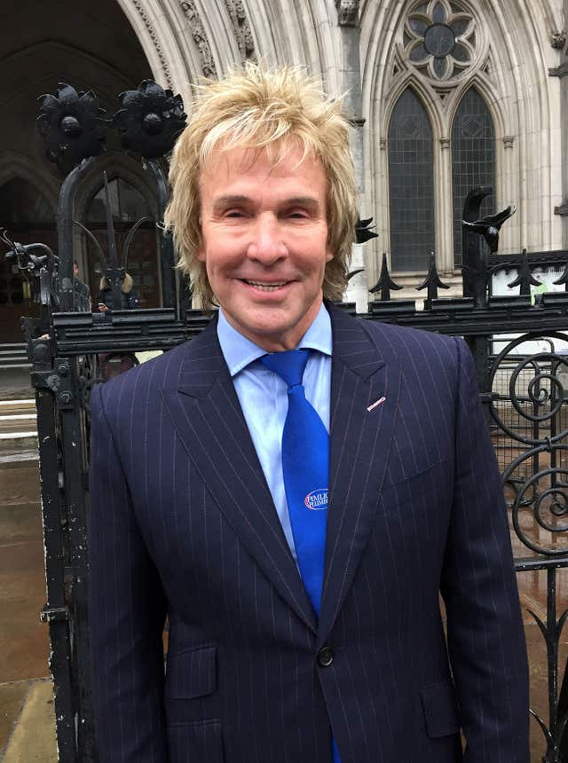 Charlie Mullins outside the Royal Courts of Justice (Cathy Gordon/PA)