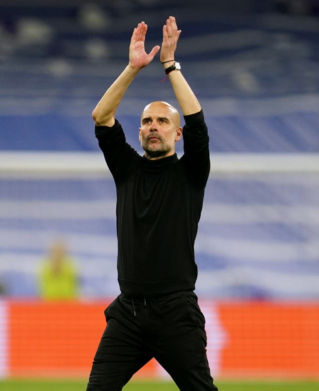 Guardiola is hoping to secure his fourth title in five seasons