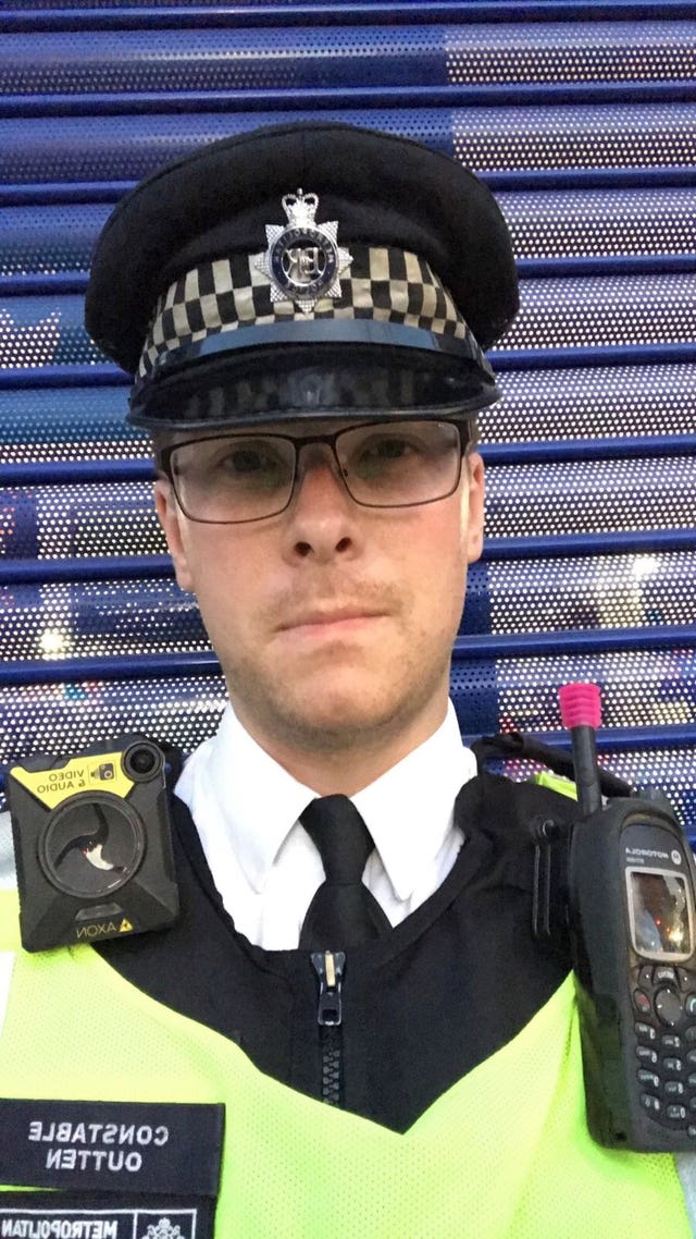 Police officer stabbed in east London