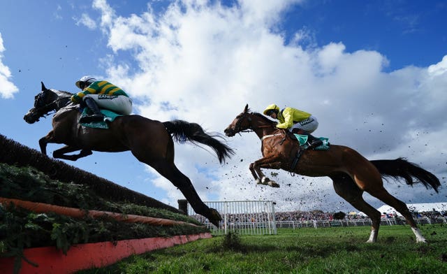Gentleman De Mee (left) on his way to victory