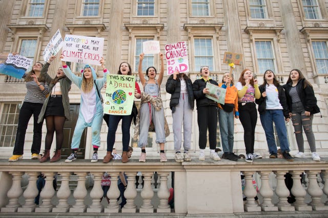 Climate change protest