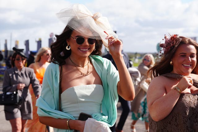Racegoers at Aintree