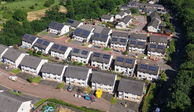 Aerial view of streets in Coalsnaughton