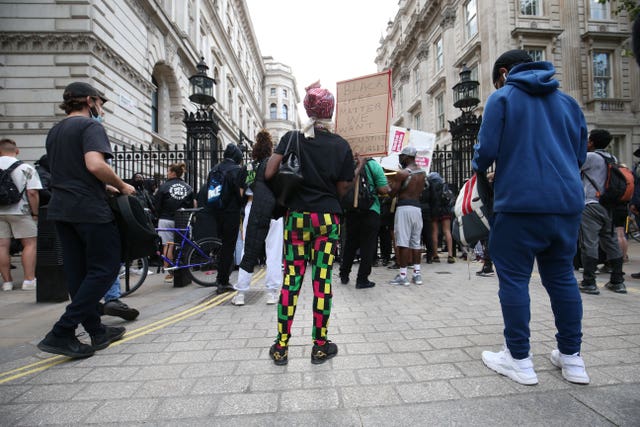 People gather at Downing Street