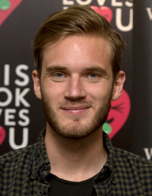 Felix Kjellberg otherwise known as YouTuber PewDiePie (Hannah McKay/PA)