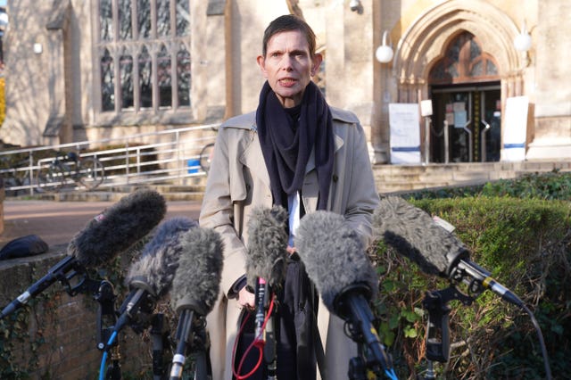 Alison Millar, solicitor for the families, speaking to the media outside Wood Green Crown Court in London