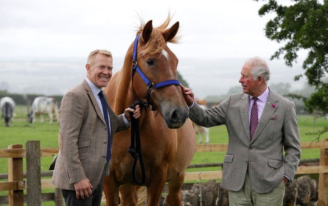 Charles meets Adam Henson and Victoria