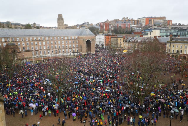 Climate protest in Bristol