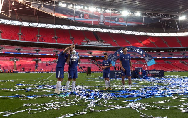 Chelsea players celebrating