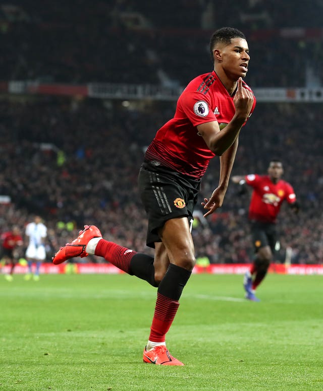 Marcus Rashford scored for a fourth game in a row as Manchester United beat Brighton
