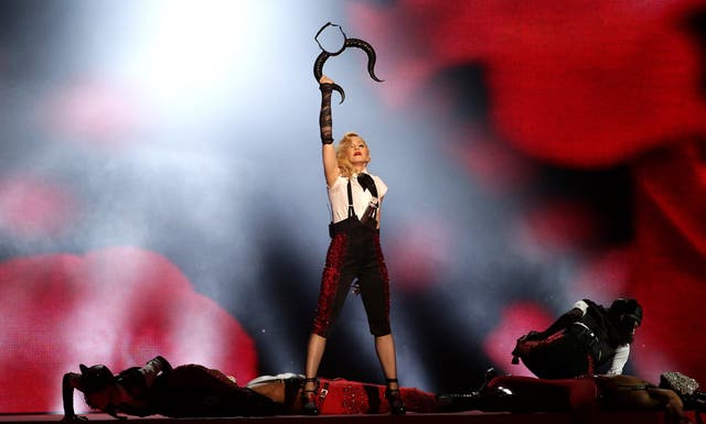 Madonna on stage