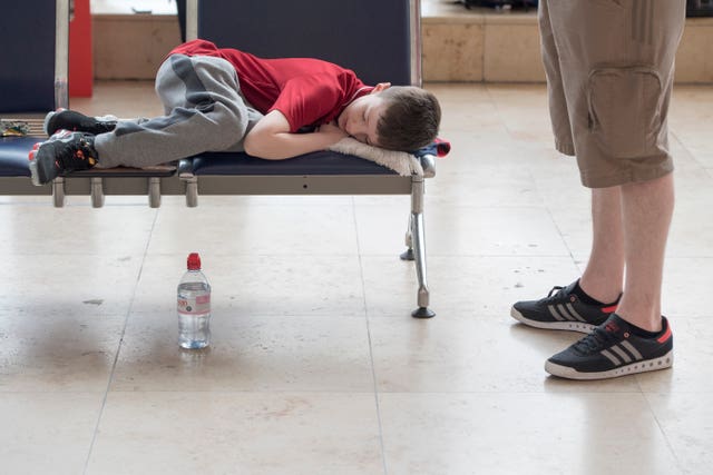 It was all too much for one Liverpool fan at John Lennon Airport