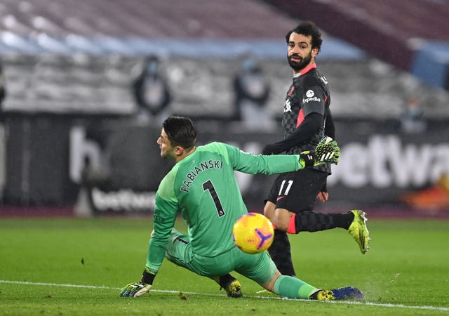 Mohamed Salah (right) has enjoyed another prolific goalscoring season despite Liverpool's troubles 