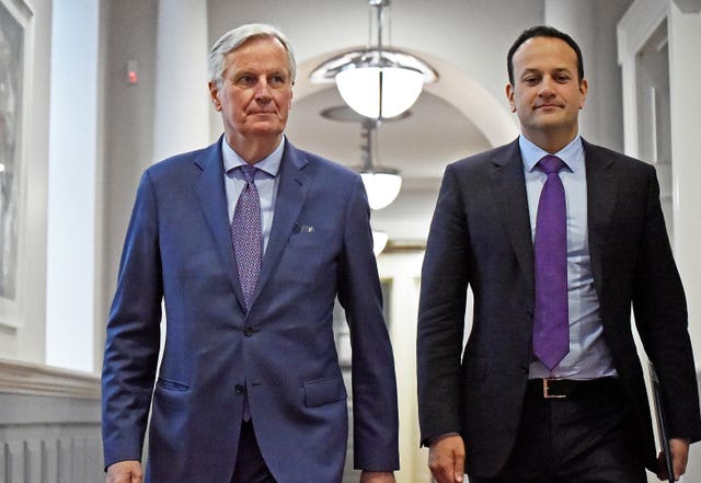 Michel Barnier (left) and Leo Varakdar