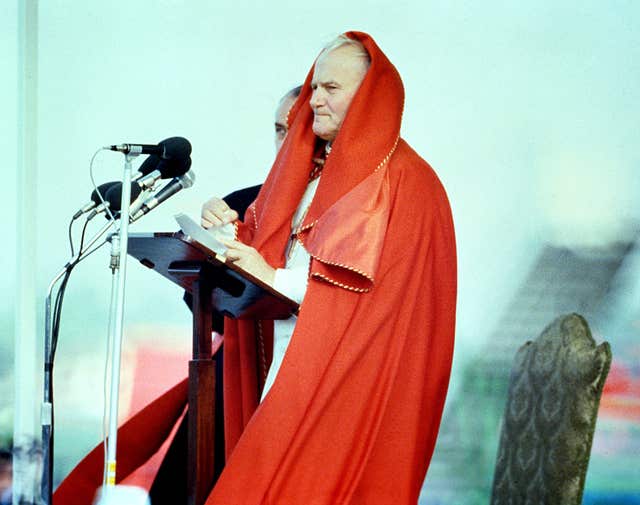Pope John Paul II speaking at Dublin Airport