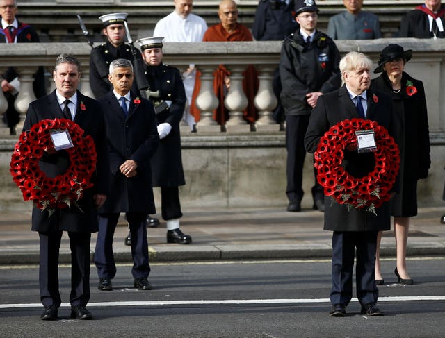 Sadiq Khan, Sir Keir Starmer, Theresa May and Boris Johnson