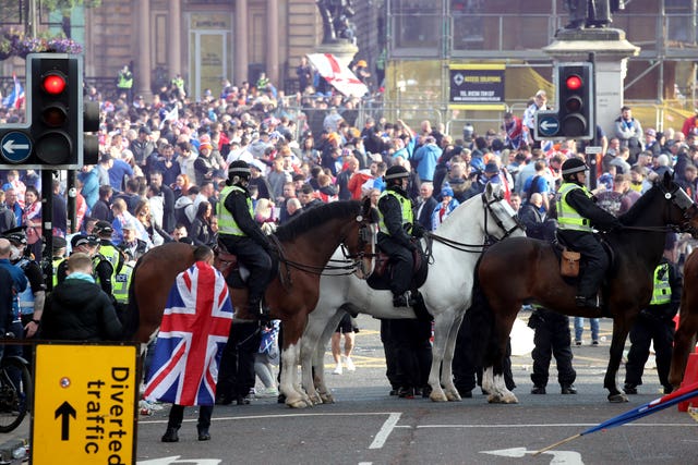 Rangers fans gather