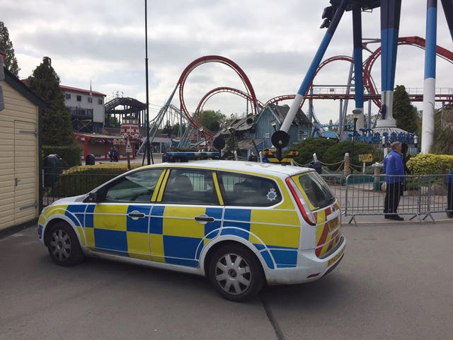 A police vehicle at Drayton Manor Theme Park 