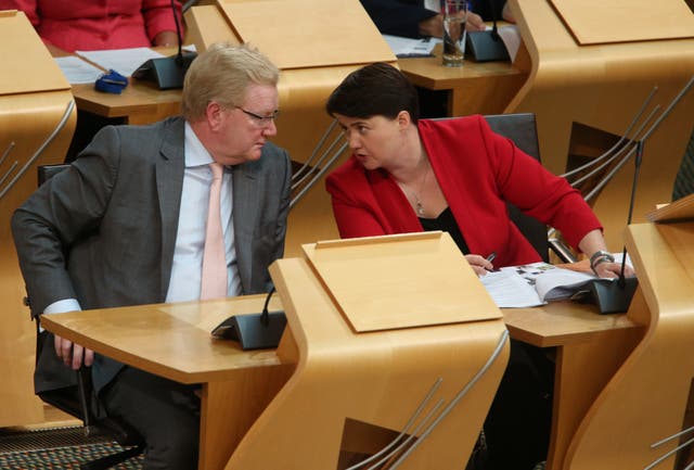 Scottish Conservative MSPs Jackson Carlaw (left) and Ruth Davidson