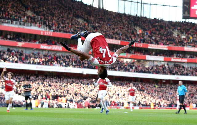 Arsenal's Pierre-Emerick Aubameyang latched on to assists from Sead Kolasinac