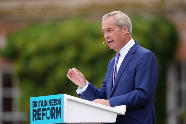 Reform UK rally in Norfolk featuring Nigel Farage