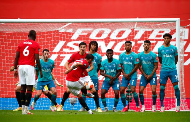 Bruno Fernandes scored United's fifth goal