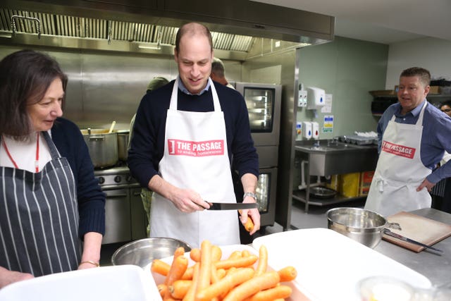 William during a 2019 visit to The Passage. Ian Vogler/Daily Mirror