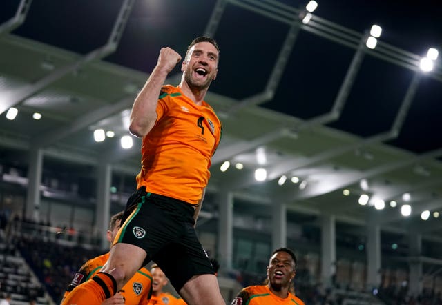 Shane Duffy celebrates the opener 