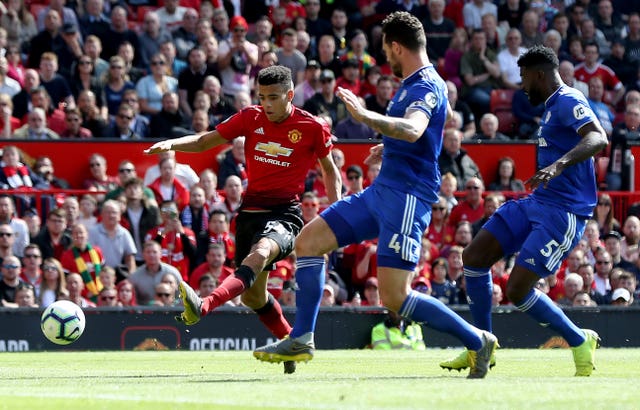 Mason Greenwood went close on his full Premier League debut