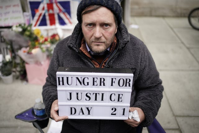 Richard Ratcliffe at the end of his hunger strike