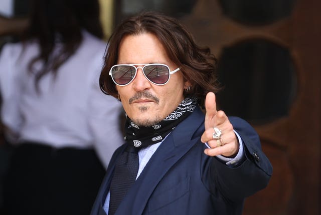 Actor Johnny Depp at the High Court in London