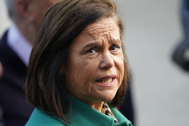 Sinn Fein party president Mary Lou McDonald