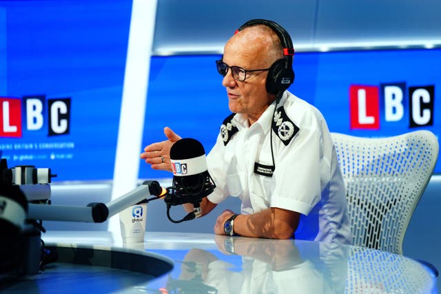 Sir Mark Rowley at phone-in on LBC