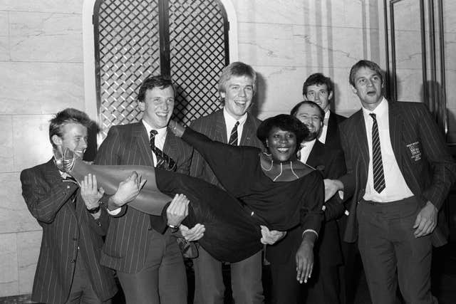 Steve Redgrave, right, won his first Olympic gold in Los Angeles in 1984