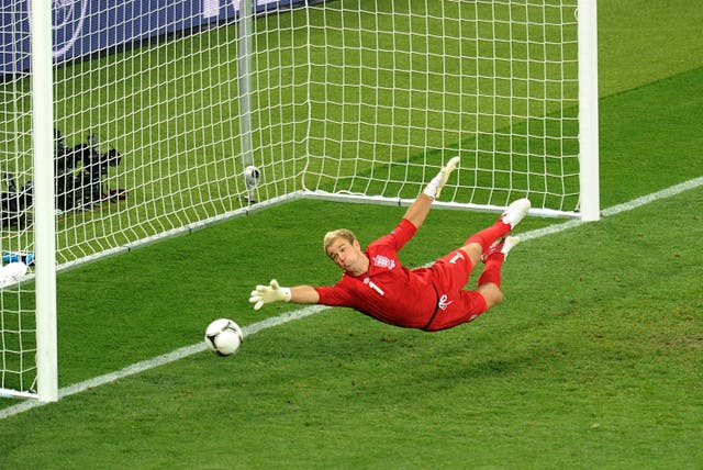 Joe Hart in action for England at Euro 2012 