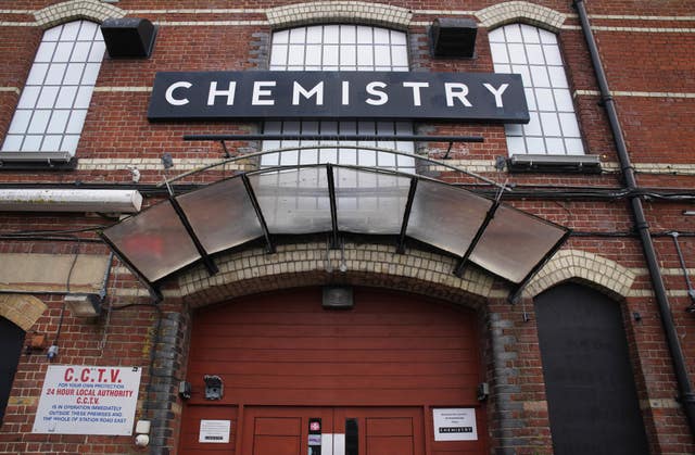 Exterior view of the Chemistry night club in Canterbury